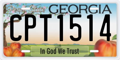 GA license plate CPT1514
