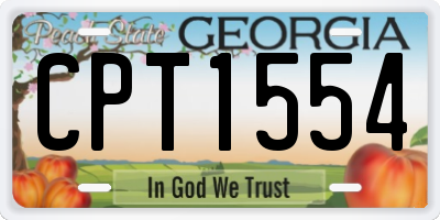 GA license plate CPT1554