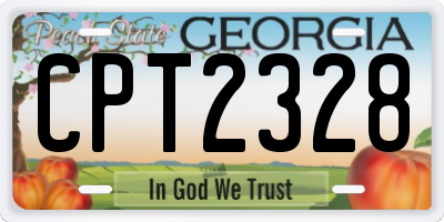 GA license plate CPT2328