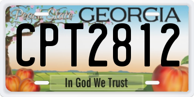 GA license plate CPT2812