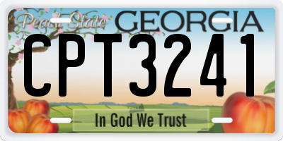 GA license plate CPT3241