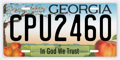 GA license plate CPU2460