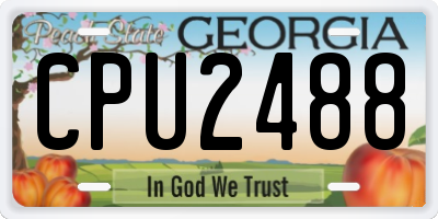 GA license plate CPU2488