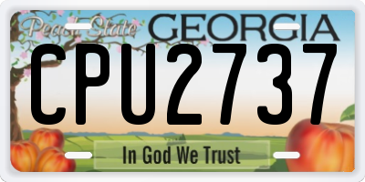 GA license plate CPU2737