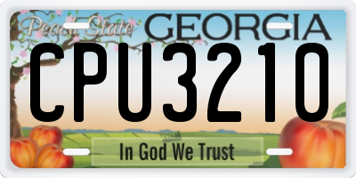 GA license plate CPU3210