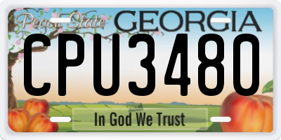 GA license plate CPU3480