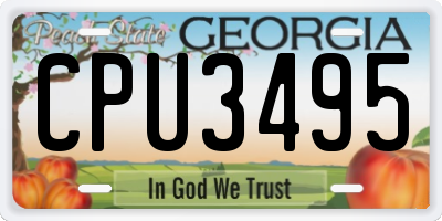 GA license plate CPU3495