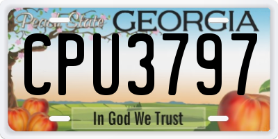 GA license plate CPU3797