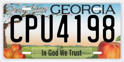 GA license plate CPU4198