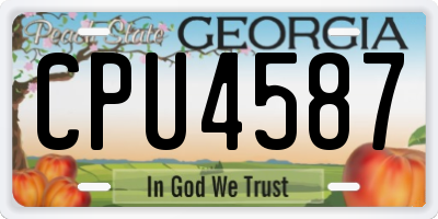 GA license plate CPU4587