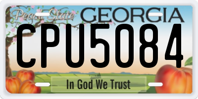 GA license plate CPU5084