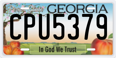 GA license plate CPU5379