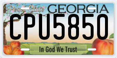 GA license plate CPU5850