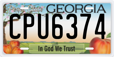 GA license plate CPU6374