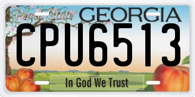GA license plate CPU6513