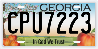 GA license plate CPU7223