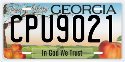 GA license plate CPU9021