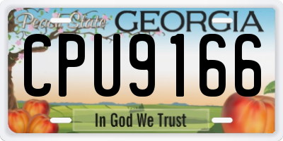 GA license plate CPU9166