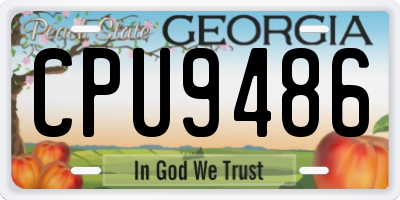 GA license plate CPU9486