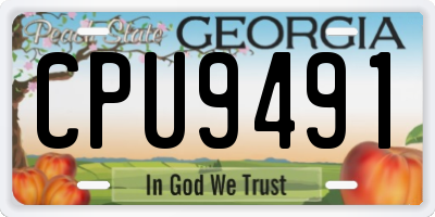 GA license plate CPU9491