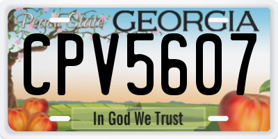 GA license plate CPV5607