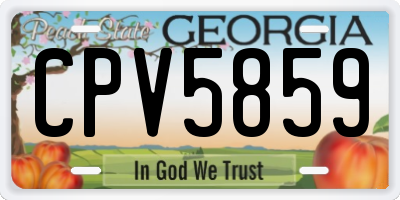 GA license plate CPV5859