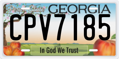 GA license plate CPV7185