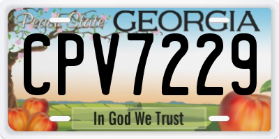 GA license plate CPV7229