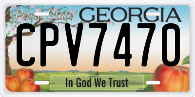 GA license plate CPV7470