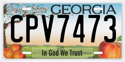 GA license plate CPV7473