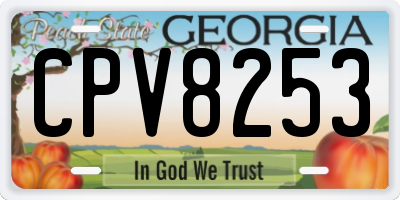GA license plate CPV8253