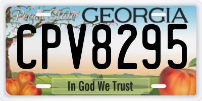 GA license plate CPV8295