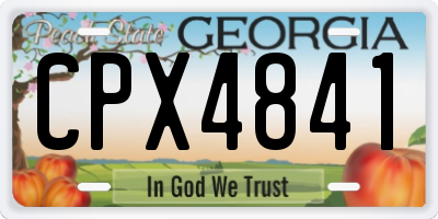 GA license plate CPX4841