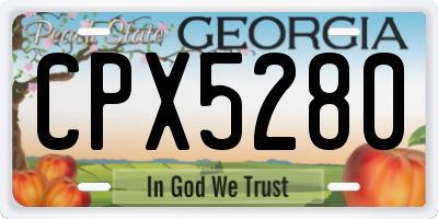 GA license plate CPX5280
