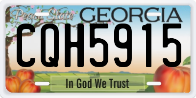 GA license plate CQH5915