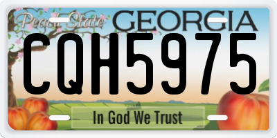 GA license plate CQH5975