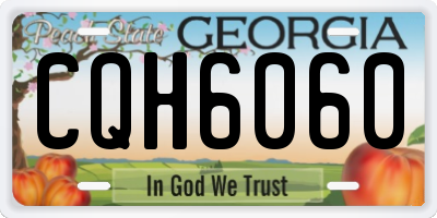 GA license plate CQH6060
