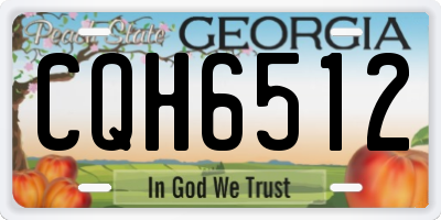GA license plate CQH6512