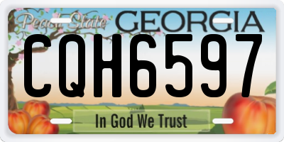 GA license plate CQH6597