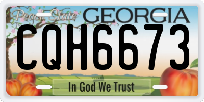 GA license plate CQH6673