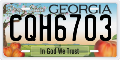 GA license plate CQH6703