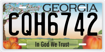 GA license plate CQH6742