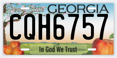GA license plate CQH6757