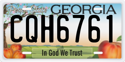 GA license plate CQH6761