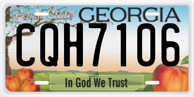GA license plate CQH7106