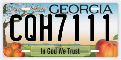 GA license plate CQH7111