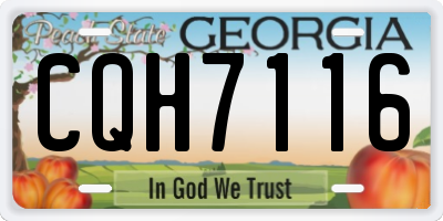 GA license plate CQH7116