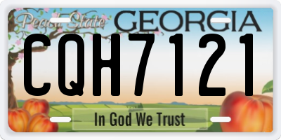 GA license plate CQH7121