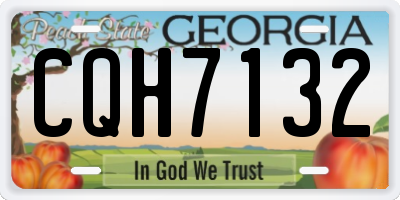 GA license plate CQH7132