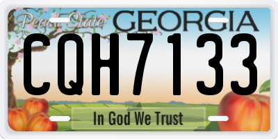 GA license plate CQH7133